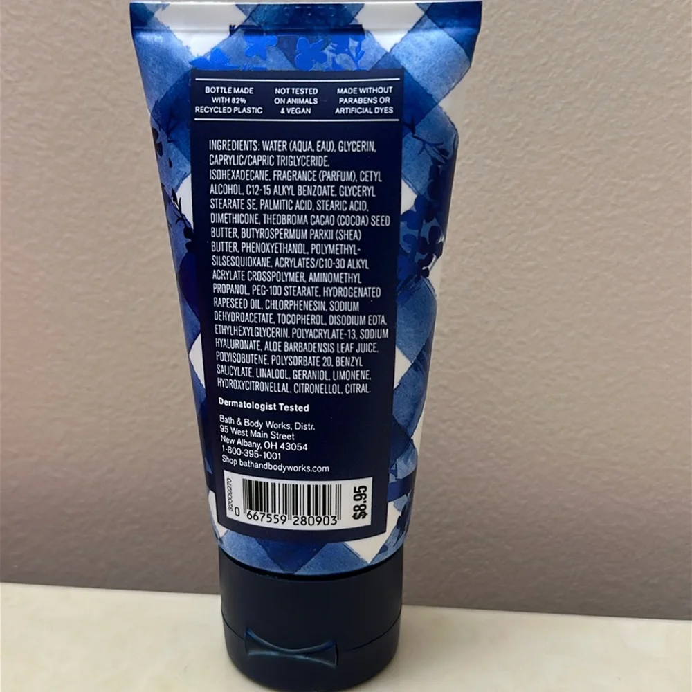 NIB Bath& Body Works Bundle of Two Full Size Gingham Body Cream  -Blue